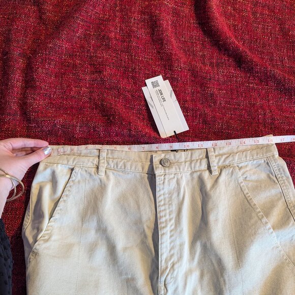 NWT Beige Cotton Cargo pants, ZARA, Size 44 - Picture 4 of 6